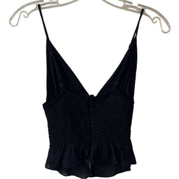 REFORMATION Woman Top Cropped Spaghetti Straps hall top Black size 4 - Picture 3 of 9